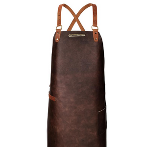 LARGE LEATHER APRON WITH BACK-STRAP