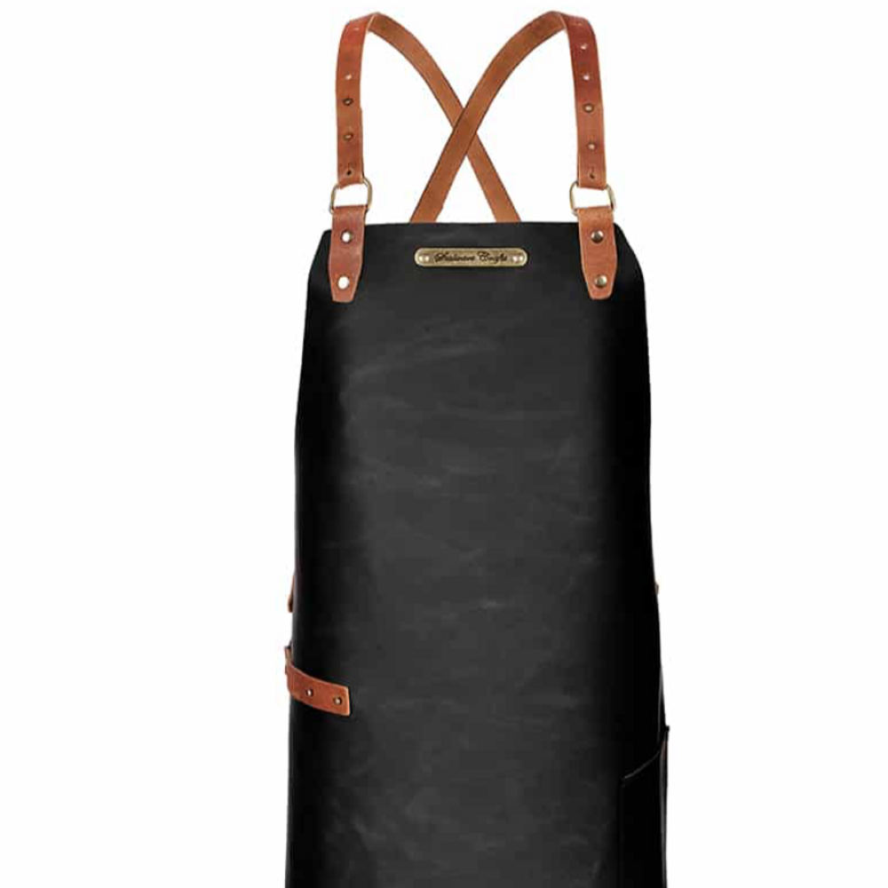 LARGE LEATHER APRON WITH BACK-STRAP