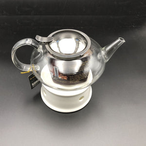 Large Asian Tea Thermo Set With 6 Bowls For Serving And A Porcelain Warming Stand WL-555017